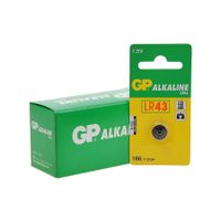 GP Batterij knoopcel alkaline 1,5V LR43 186 V12GA D186A 050186C1
