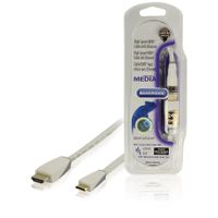 Bandridge High Speed HDMI kabel met Ethernet HDMI-Connector - HDMI Mini-Connector Male 2.00 m Wit B