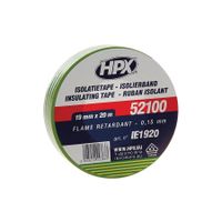 HPX Tape PVC Geel/Groen Isolatietape, 19mm x 20 meter IE1920