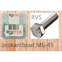 Bofix zeskantbout M6x45 RVS (25st)