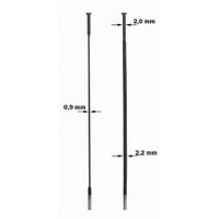 Spaak 14-260 CX RAY zwart met nippel plat rechte-kop p/20