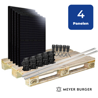 4 Zonnepanelen 1520Wp Meyer Burger Schuin Dak Dakpannen Landscape/Enphase IQ8+ Micro-Omvormer