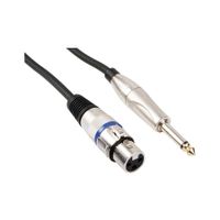 Universeel Microfoon kabel XLR female naar 6.35mm Jack, 3 meter Microfoon, instrument