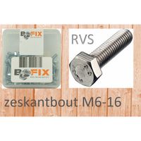 Bofix zeskantbout M6x16 RVS (50st)