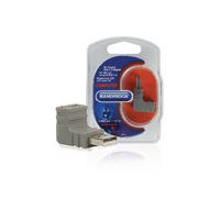 Bandridge USB 2.0-Adapter 90° Haaks USB A Male - USB A Female Grijs BCP465