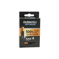 Duracell Batterij AAA Alkaline Optimum, Blister 4 stuks 138803