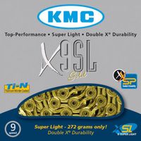 KMC ketting 1/2-11/128 116 9V X9SL titanium goud