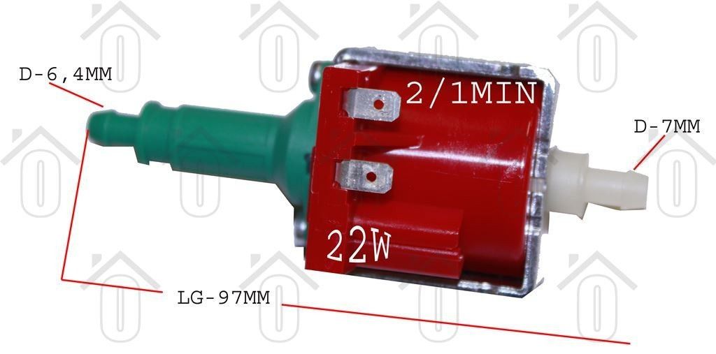 Pompe Ulka HF 22W Pour Cafetière Philips - Remplacement 422225937247, 422225937244 - Dimensions 97x47x42 Mm