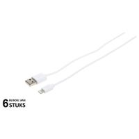 Grab 'n Go USB Kabel Apple Lightning, Wit, 200cm Apple 8-pin Lightning connector GNG125