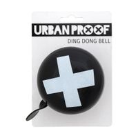 UrbanProof Dingdong bel 8cm Grote plus zwart/wit