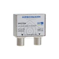 Hirschmann Coax Splitter IEC Female ingang, 2x Male uitgang, nummer 11 695020466