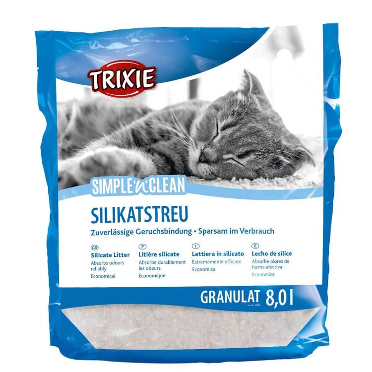 Trixie Simple'n'Clean granulaat silicaatstrooisel - 4 stuks Foto van Trixie Simple'n'Clean granulaat silicaatstrooisel - 4 stuks