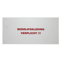 Bord en Bedrijfskleding verplichten