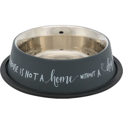 Foto van Trixie Voer/waterbak RVS rubberrand - 4 stuks