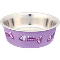 Trixie Voer/waterbak visgraat RVS/kunststof/rubberring - 4 stuks