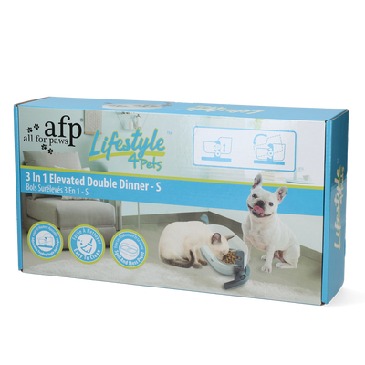 Foto van AFP Lifestyle 4 Pet-3 In 1 Elevated Double Dinner - S