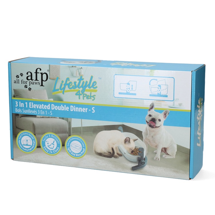 Foto van AFP Lifestyle 4 Pet-3 In 1 Elevated Double Dinner - S