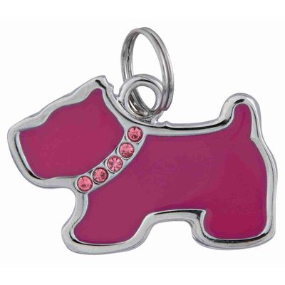 Trixie Sieraad-adreshanger hond met strass - 6 stuks Foto van Trixie Sieraad-adreshanger hond met strass - 6 stuks