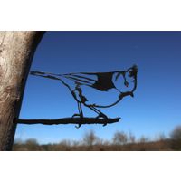 Vogel Cortenstaal - Kuifmees - Zwart