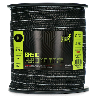 Foto van ZoneGuard Basic afrasteringslint 40 mm zwart 200 m