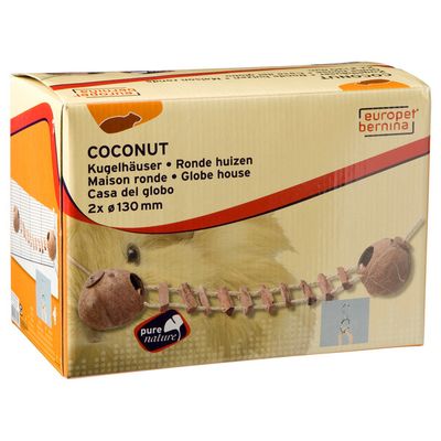 Foto van Europet Bernina Knaaghuisjes kokosnoten+ladder