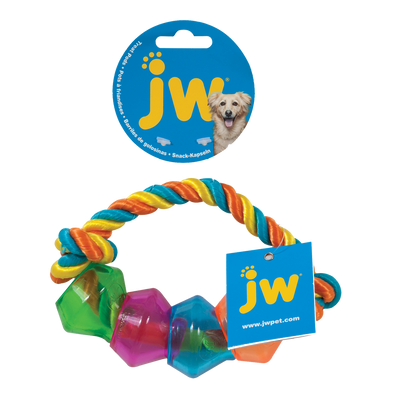 Foto van JW Treat Pod Rope Ring Small 17.8cm Multi Color