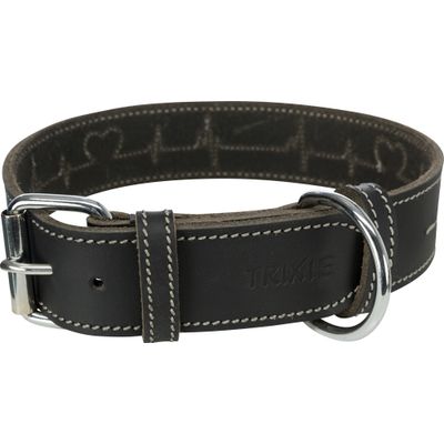 Trixie Rustic vetleer-halsband Heartbeat Foto van Trixie Rustic vetleer-halsband Heartbeat