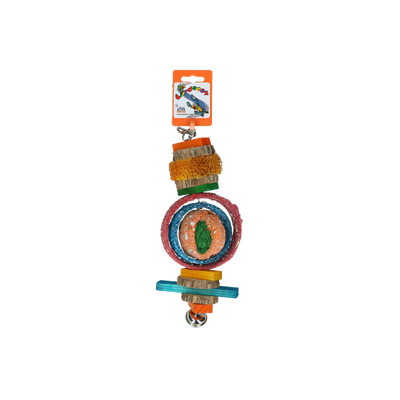 Foto van Birrdeeez Papegaai speelgoed rondhout/zaad Big