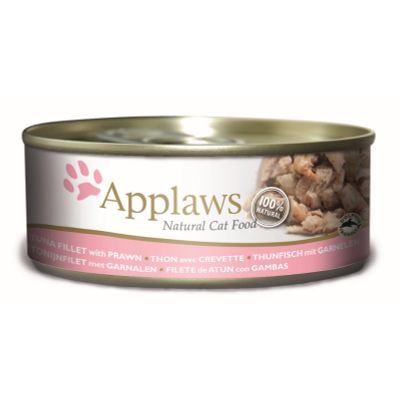 Foto van Applaws Kattenvoer Blik Tonijn & Gamba 156 gr.