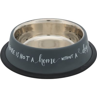 Foto van Trixie Voer/waterbak RVS rubberrand - 4 stuks