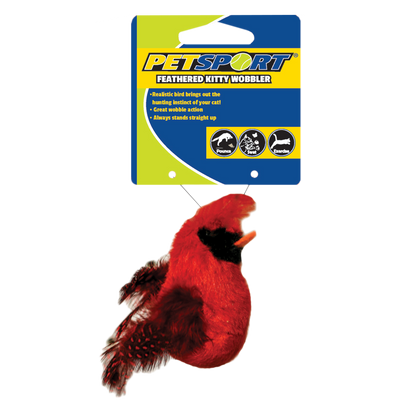 Foto van Feathered Kitty Wobbler rood
