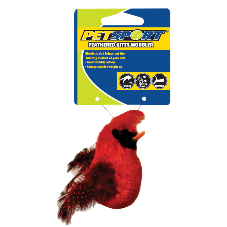Foto van Feathered Kitty Wobbler rood
