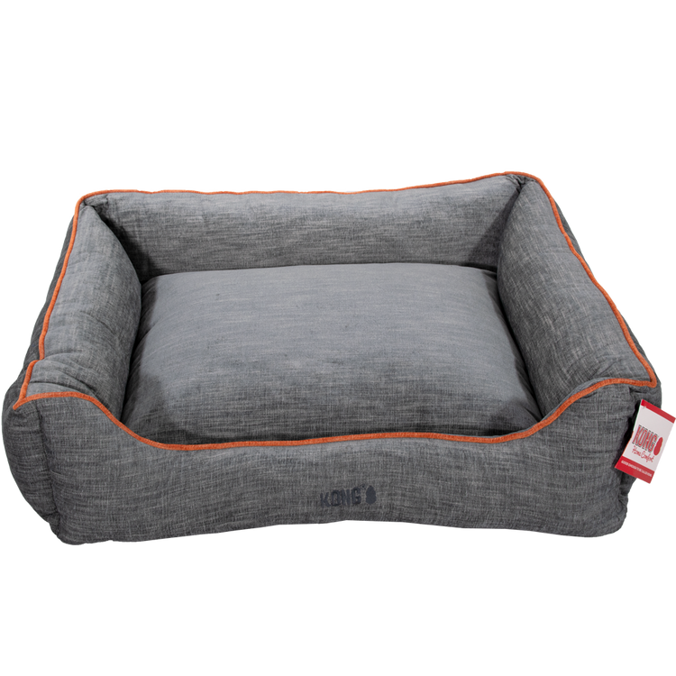 Foto van KONG Lounger Beds X-Large. Grijs met oranje lijn