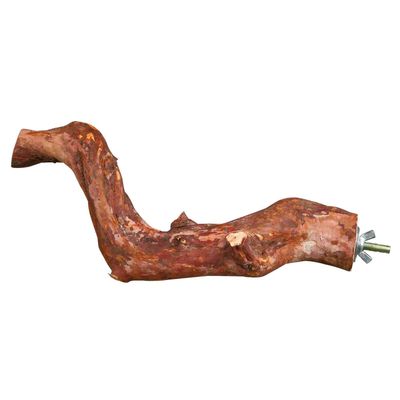 Foto van Trixie Zitstok met schroefbevestiging schorshout - 3 stuks