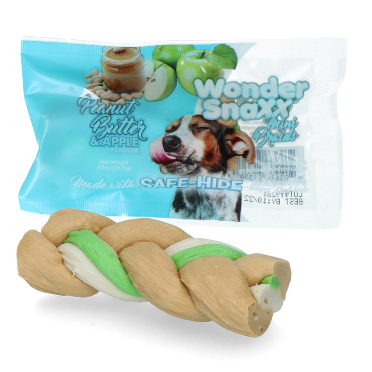 Foto van Wonder Snaxx MINI Braid pinda en appel testverpakking