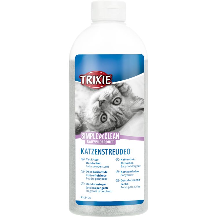Trixie Simple and Clean kattenbakdeodorant babypoedergeur Foto van Trixie Simple and Clean kattenbakdeodorant babypoedergeur