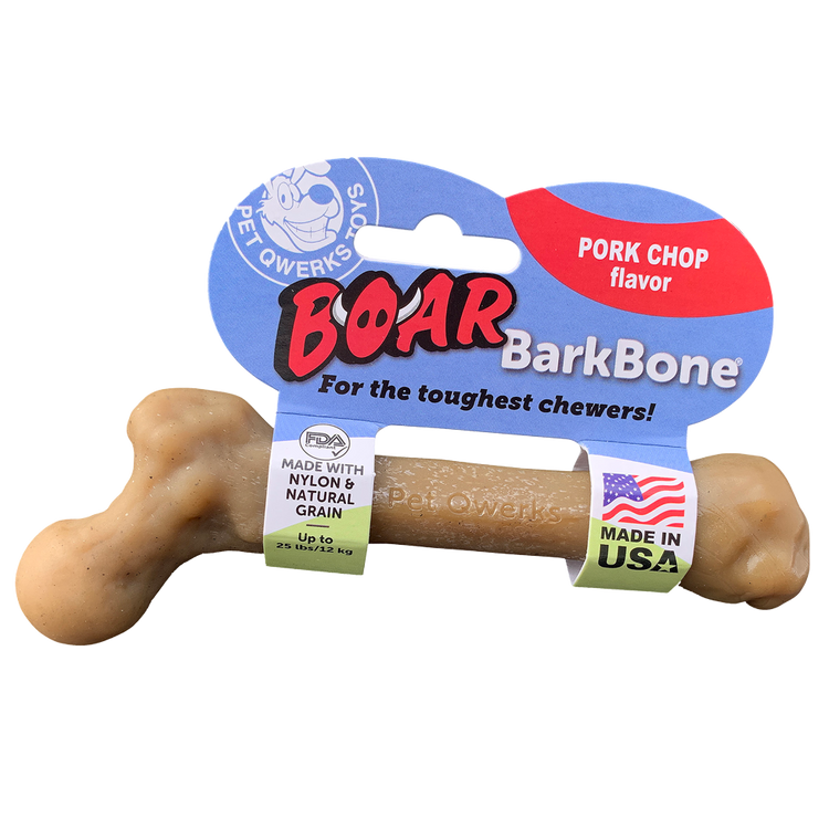 Foto van Pet Qwerks Boar BarkBone Porkchop - MD