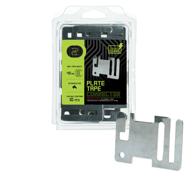 Foto van ZoneGuard Lint afrastering begin eindplaatje rvs