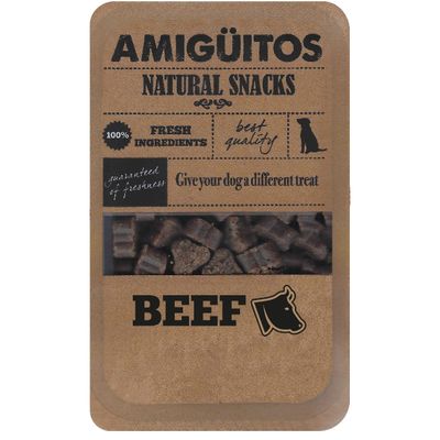 Amiguitos Dogsnack Beef 100 gr. Foto van Amiguitos Dogsnack Beef 100 gr.