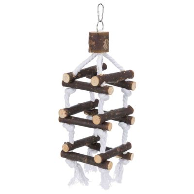 Foto van Trixie Touwladdertoren schorshout - 3 stuks