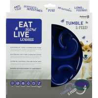 Eat Slow Live Longer Tumble Feeder Blue