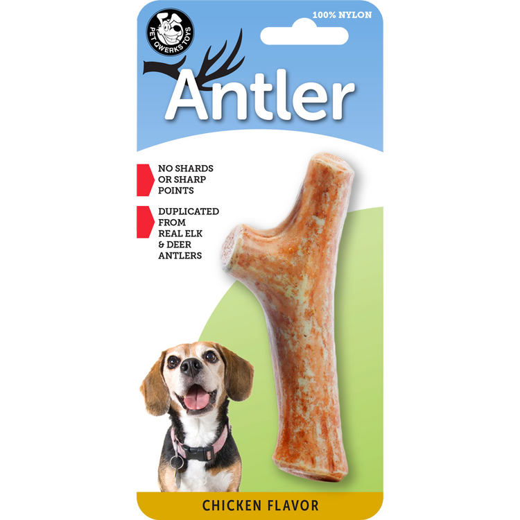 Foto van Pet Qwerks Nylon Chicken Antler M 12 cm
