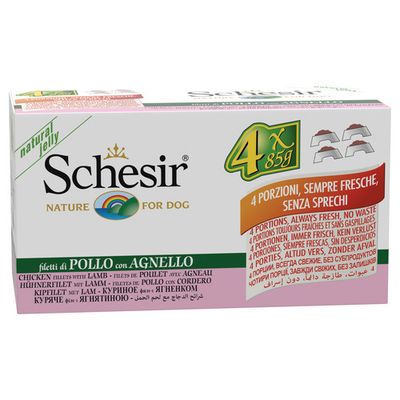 Foto van Schesir Hond kip-lam multipack