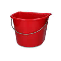 Emmer met vlakke kant 15 l rood