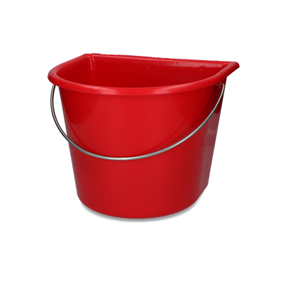 Foto van Emmer met vlakke kant 15 l rood