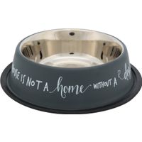 Trixie Voer/waterbak RVS rubberrand