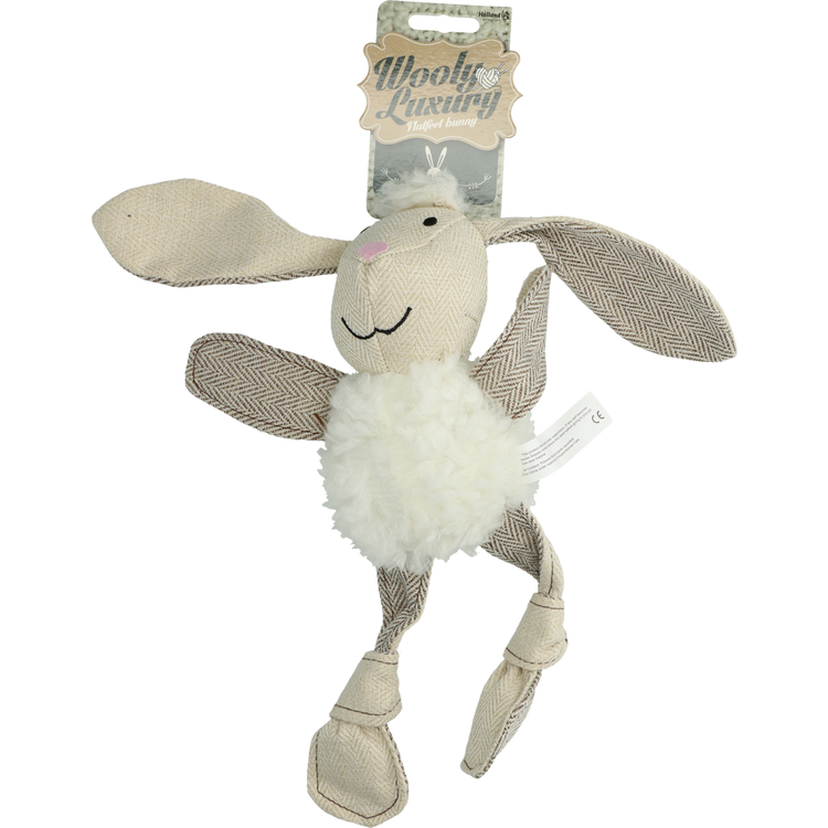 Foto van Wooly Luxury Flatfeet Konijn Wit