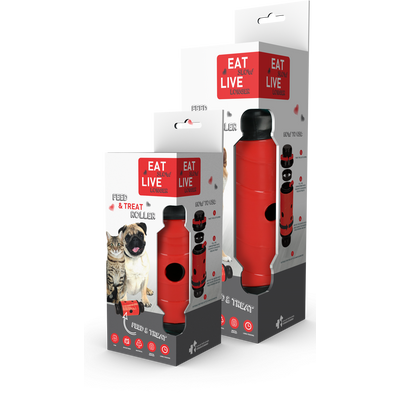 Foto van Eat Slow Live Longer Feed and Treat S Rood