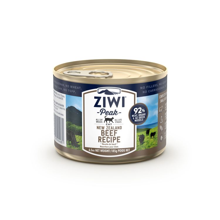 ZIWI Peak Cat Cans Beef 185 gr. Foto van ZIWI Peak Cat Cans Beef 185 gr.