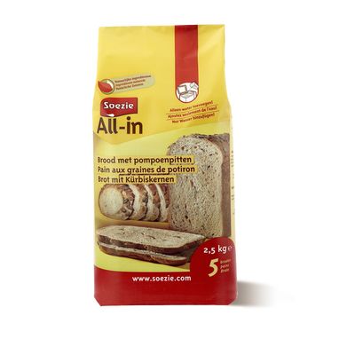 Soezie All-in brood pompoenpitten Foto van Soezie All-in brood pompoenpitten